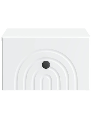 Mobiletto da notte a muro 2 pcs Bianco 33 x 34,5 x 20 cm