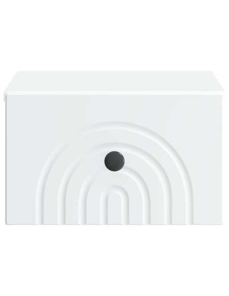 Mobiletto da notte a muro 2 pcs Bianco 33 x 34,5 x 20 cm