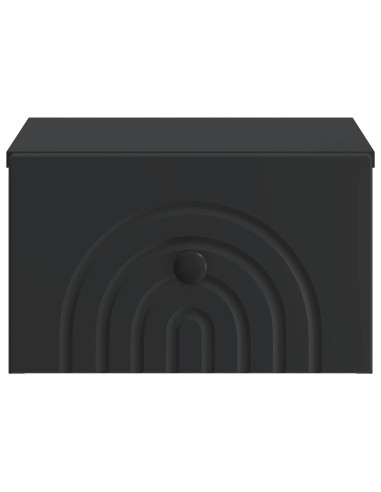 Mobiletto da notte a muro con cassetto Nero 33 x 34,5 x 20 cm