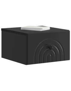Mobiletto da notte a muro 2 pcs Nero 33 x 34,5 x 20 cm 2