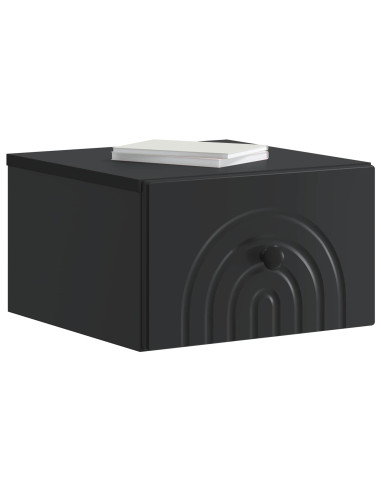 Mobiletto da notte a muro 2 pcs Nero 33 x 34,5 x 20 cm