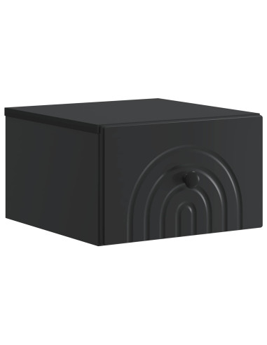 Mobiletto da notte a muro 2 pcs Nero 33 x 34,5 x 20 cm