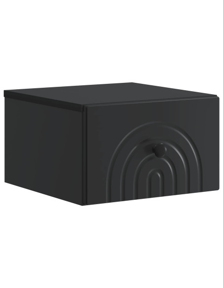 Mobiletto da notte a muro 2 pcs Nero 33 x 34,5 x 20 cm