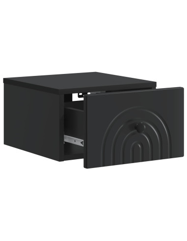 Mobiletto da notte a muro 2 pcs Nero 33 x 34,5 x 20 cm
