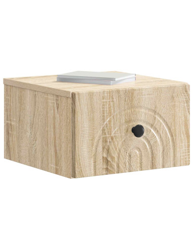 Mobiletto da notte a muro Rovere Sonoma 33 x 34,5 x 20 cm