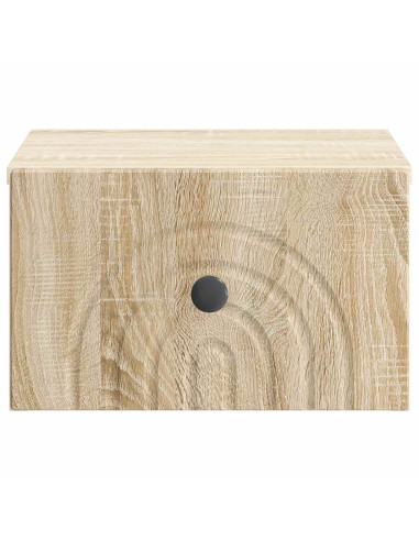 Mobiletto da notte a muro Rovere Sonoma 33 x 34,5 x 20 cm