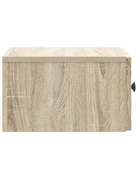Mobiletto da notte a muro Rovere Sonoma 33 x 34,5 x 20 cm