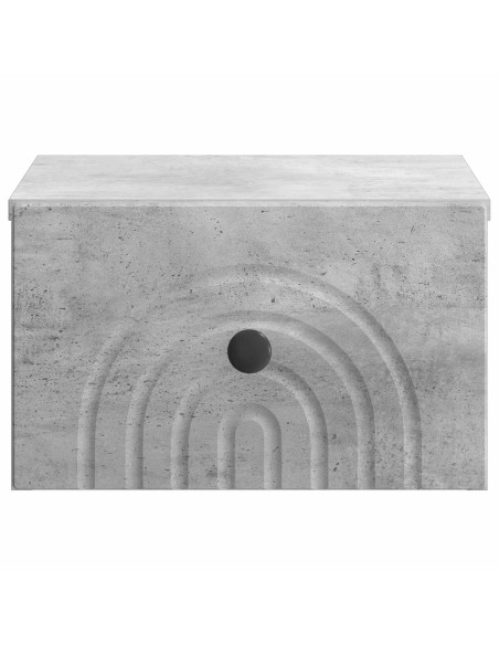 Mobiletto da notte a muro Grigio Cemento 33 x 34,5 x 20 cm