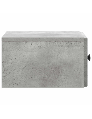 Mobiletto da notte a muro Grigio Cemento 33 x 34,5 x 20 cm