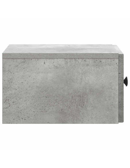 Mobiletto da notte a muro Grigio Cemento 33 x 34,5 x 20 cm