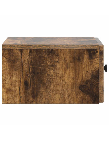 Mobiletto da notte a muro Rovere Fumo 33 x 34,5 x 20 cm