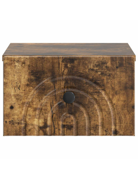 Mobiletto da notte a muro 2 pcs Rovere Fumo 33 x 34,5 x 20 cm
