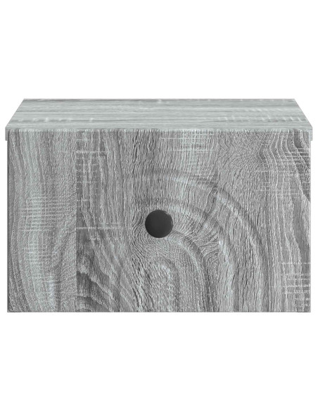 Mobiletto da notte a muro Grigio Sonoma 33 x 34,5 x 20 cm