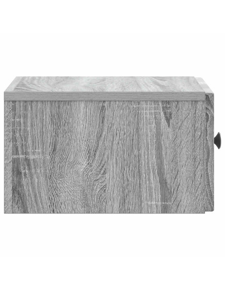 Mobiletto da notte a muro Grigio Sonoma 33 x 34,5 x 20 cm
