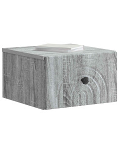 Mobiletto da notte a muro 2 pcs Grigio Sonoma 33 x 34,5 x 20 cm 2