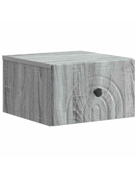 Mobiletto da notte a muro 2 pcs Grigio Sonoma 33 x 34,5 x 20 cm