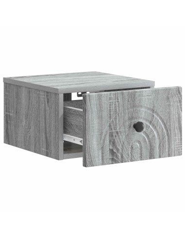 Mobiletto da notte a muro 2 pcs Grigio Sonoma 33 x 34,5 x 20 cm