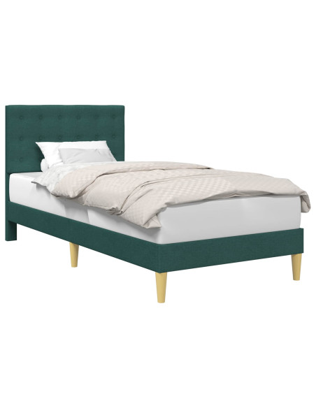 Struttura del letto Verde Scuro 80 x 200 cm Tessuto