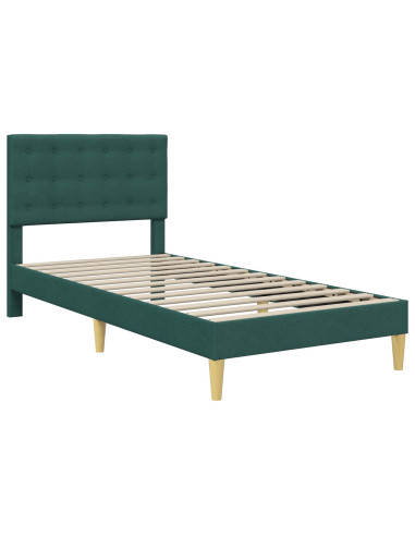 Struttura del letto Verde Scuro 80 x 200 cm Tessuto