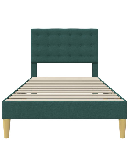 Struttura del letto Verde Scuro 80 x 200 cm Tessuto