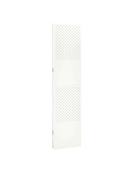 Paravento a 4 Pannelli Bianco 160x180 cm in Acciaio