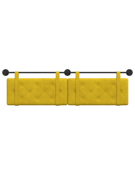 Testata appesa Giallo 170 x 55 x 5 cm Velluto
