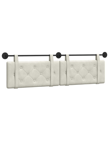 Testata appesa Montaggio a parete Crema 170 x 55 x 5 cm Velluto