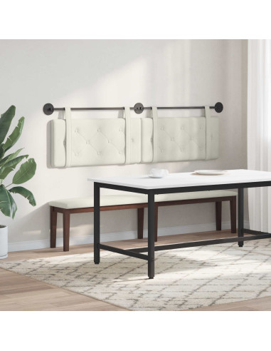 Testata appesa Montaggio a parete Crema 170 x 55 x 5 cm Velluto