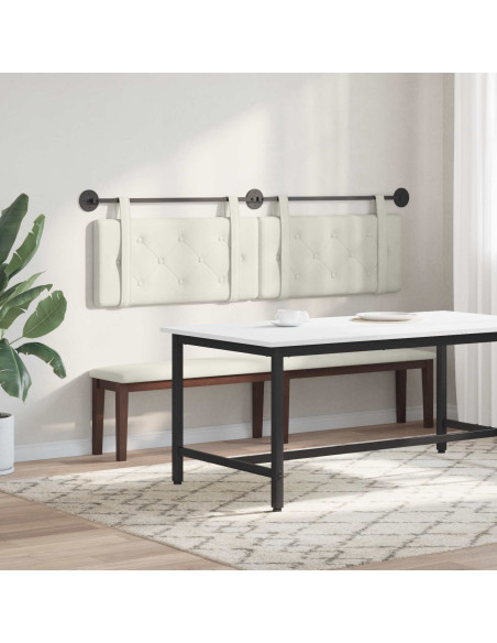 Testata appesa Montaggio a parete Crema 170 x 55 x 5 cm Velluto