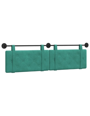 Testata appesa Turchese 170 x 55 x 5 cm Velluto