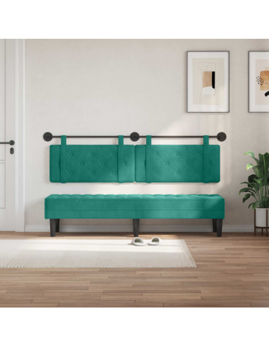 Testata appesa Turchese 170 x 55 x 5 cm Velluto