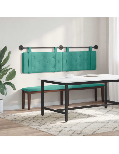 Testata appesa Turchese 170 x 55 x 5 cm Velluto