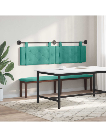 Testata appesa Turchese 170 x 55 x 5 cm Velluto