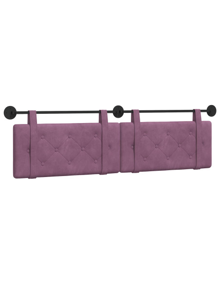 Testata appesa Montaggio a parete Viola 170 x 55 x 5 cm Velluto