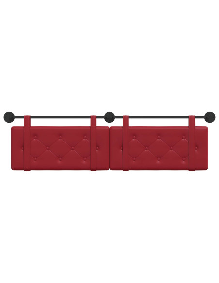 Testata appesa Rosso Vino 170 x 55 x 5 cm Pelle Sintetica