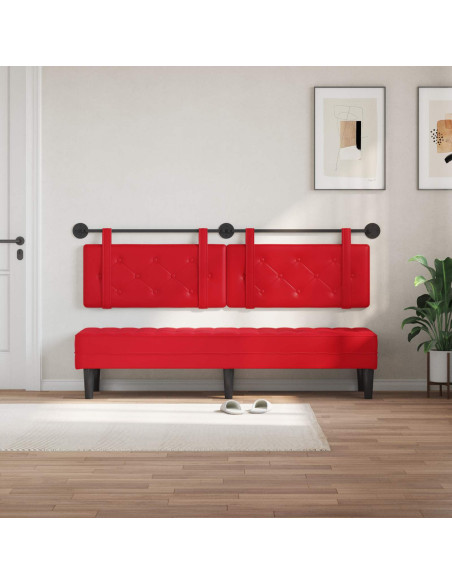 Testata appesa Rosso 170 x 55 x 5 cm Pelle Sintetica