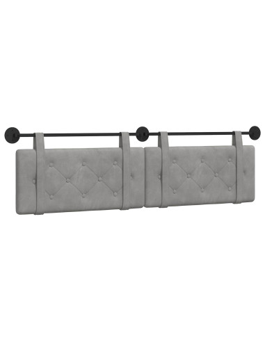 Testata appesa Grigio chiaro 190 x 55 x 7 cm Velluto