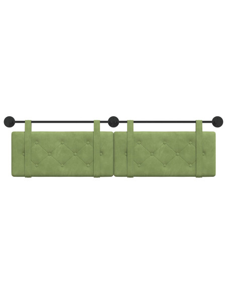 Testata appesa Verde chiaro 190 x 55 x 5 cm Velluto