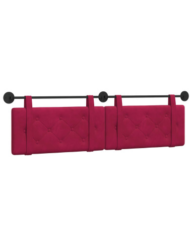 Testata appesa Rosso Vino 190 x 55 x 5 cm Velluto