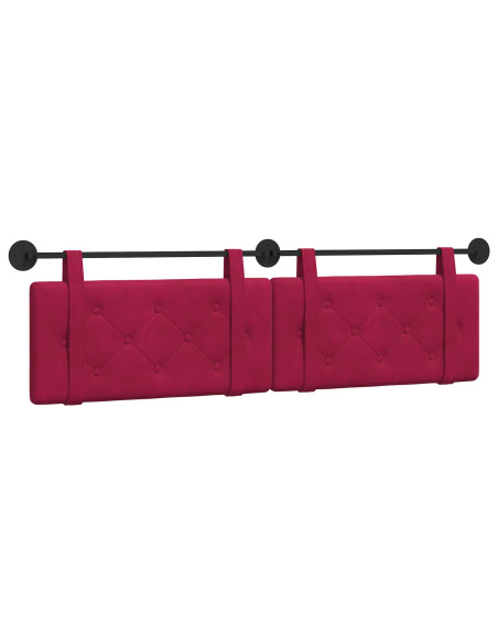 Testata appesa Rosso Vino 190 x 55 x 5 cm Velluto