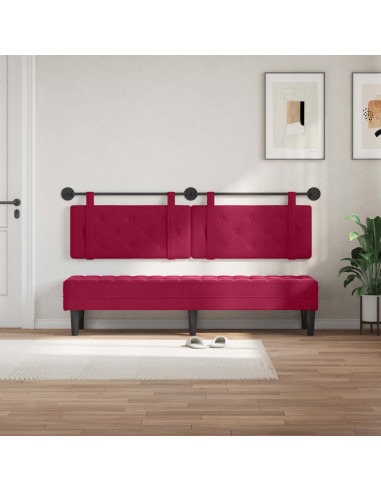 Testata appesa Rosso Vino 190 x 55 x 5 cm Velluto