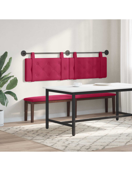 Testata appesa Rosso Vino 190 x 55 x 5 cm Velluto