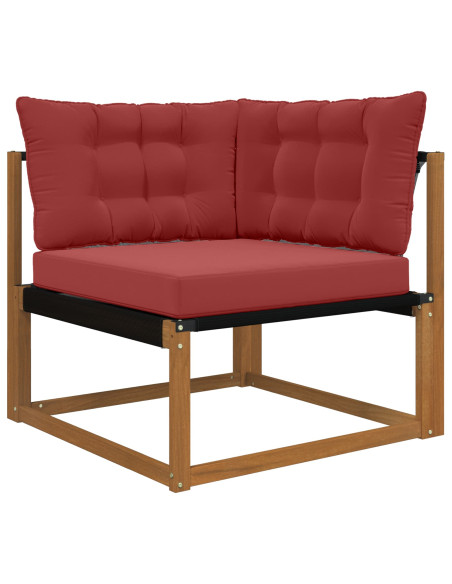 Cuscino per divano da esterno 3 pcs Rosso vino Poliestere