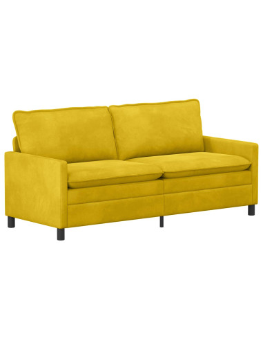 Divano Giallo 196 x 81 x 87,5 cm Velluto