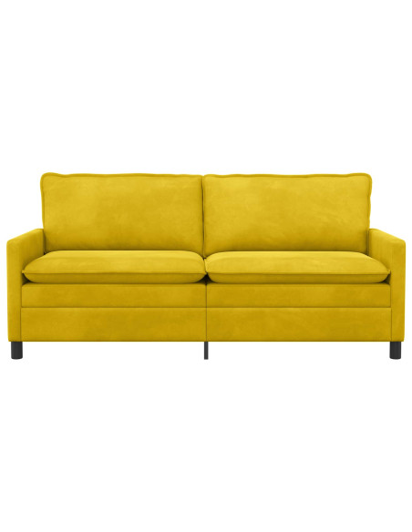 Divano Giallo 196 x 81 x 87,5 cm Velluto