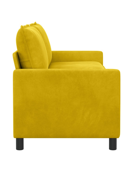 Divano Giallo 196 x 81 x 87,5 cm Velluto