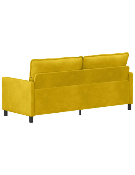 Divano Giallo 196 x 81 x 87,5 cm Velluto