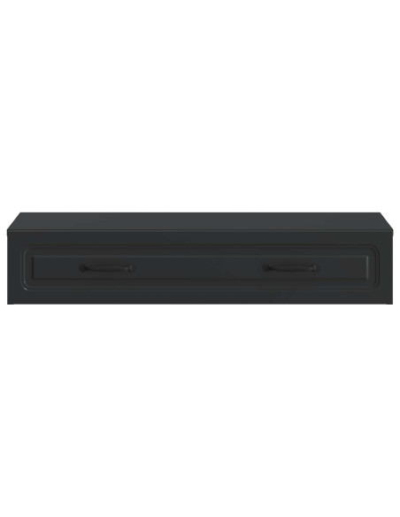 Tavolino da Parete Laterale Nero 87,5 x 34,5 x 17 cm