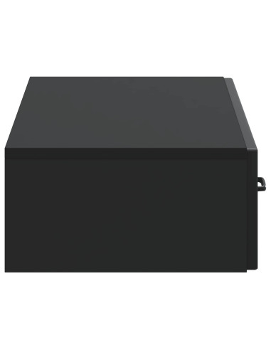 Tavolino da Parete Laterale Nero 87,5 x 34,5 x 17 cm