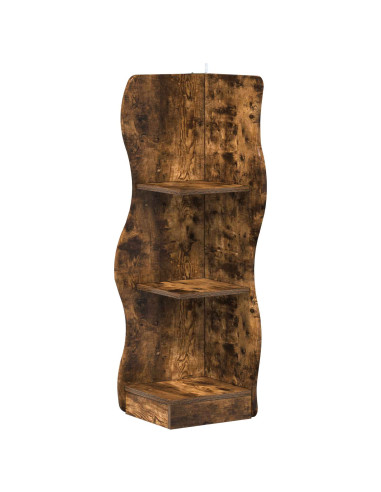 Mensola angolare con lo scaffale Rovere Fumo 34 x 33 x 102 cm